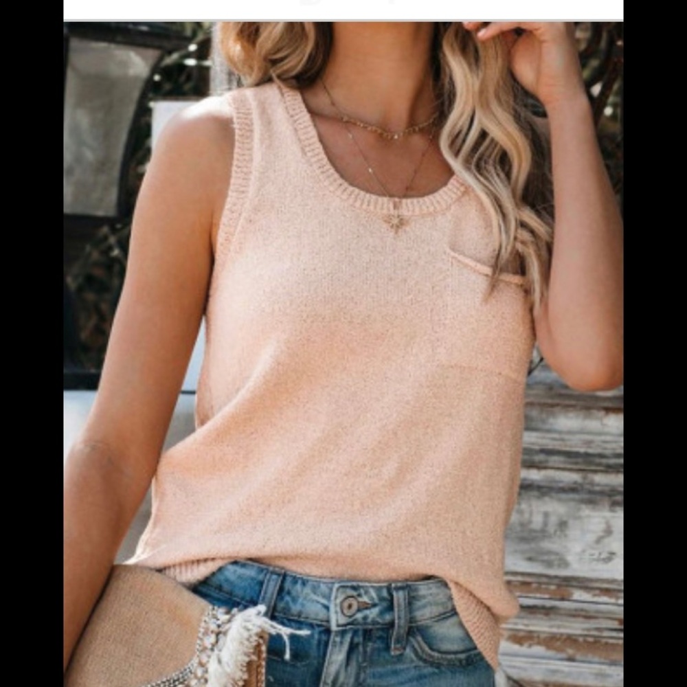 Light Pink Sweater Sweater Tank
